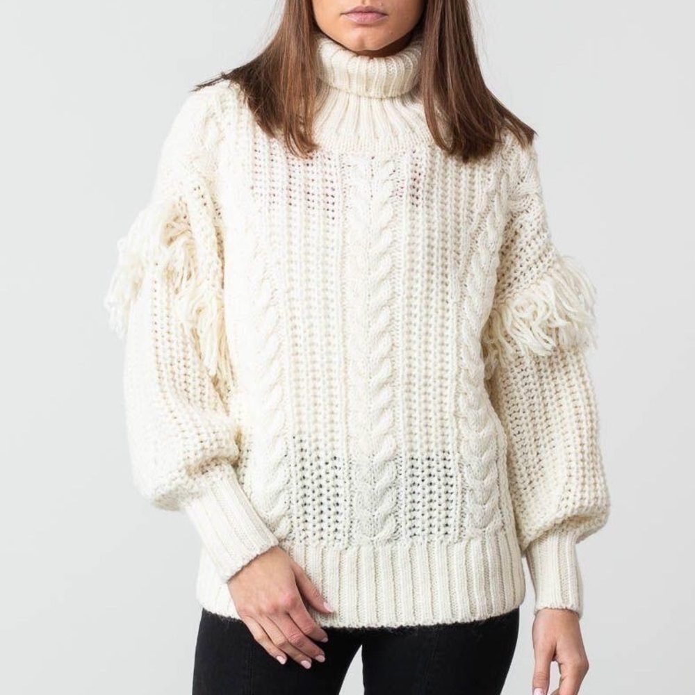 Selected Femme-Wool Blend Chunky Cable Knit